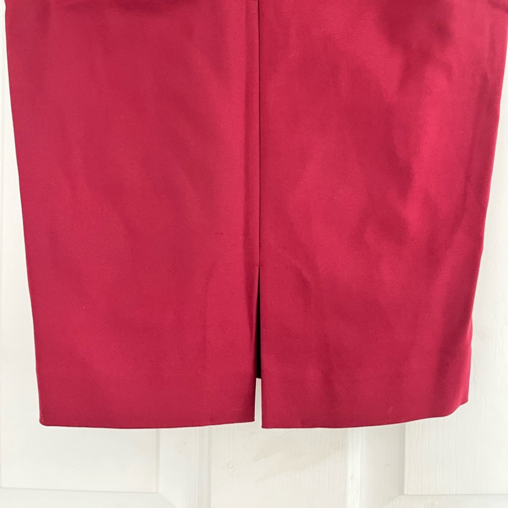 SOLD 👠 Icone Simons Burgundy Pencil Skirt XS - Picture 5 of 12